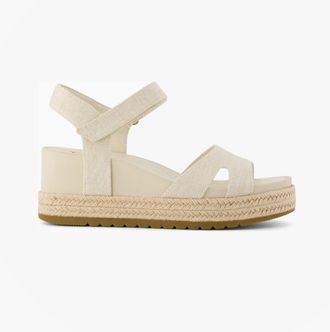 Toms Toms Alana Womens Ankle Strap Sandals Natural - Cream Textile - Size UK 3