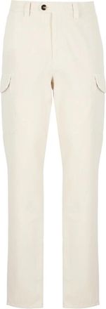 Brunello Cucinelli Ivoor Katoenen Broek met Zakken - Heren - Chinos - Beige - 3XL - Katoen - Broeken