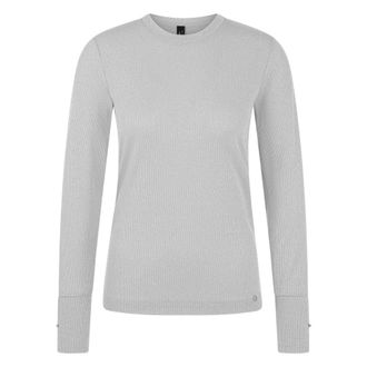 Marc Cain Lurex Long-Sleeve Top - Dames - Longsleeves - Grijs - L - Tops