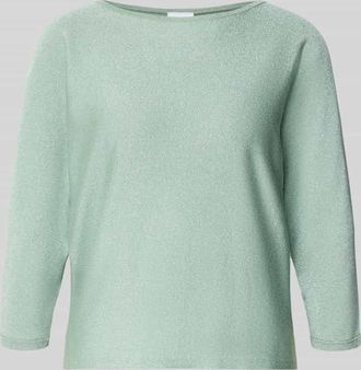 Comma Relaxed Fit Pullover aus Viskose-Mix in Strick-Optik in Mint, Gr&ouml;&szlig;e 34