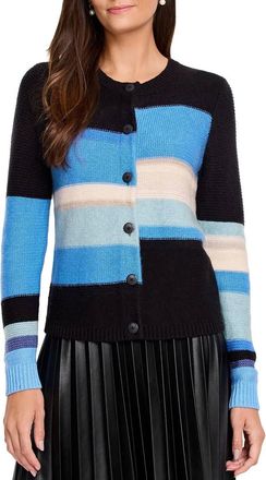 Nic+Zoe Mid-Day Mix Cardigan In Aqua