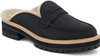 Toms Cara Faux Fur Lined Mule in Black/Faux Fur at Nordstrom Rack, Size 5.5