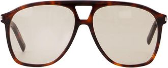 Saint Laurent Womens Sl Sunglasses Brown Acetate