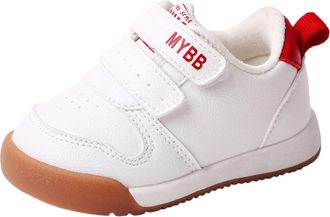 Generic Toddler Kid Shoe Children Infant Toddler Shoes Boys and Girls Sports Shoes Flat Bottom Non Slip Comfortable Solid Color Double Band Hook Loop Shoes Si