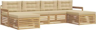 vidaXL Conjunto De Sof&aacute;s De Exterior 6 Uds. Y Beige Vidaxl