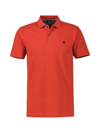 Lerros Poloshirt LERROS Basic Poloshirt in den Gr&ouml;ssen 3XL bis 6XL, Herren, Gr. 5XL, scandinavian rot, 100% Baumwolle, ohne Ausschnitt, Shirts Poloshirt