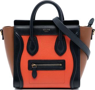 Celine Pre-owned Celine Nano Tricolor Leather Luggage Tote Ladies S-CE-4164