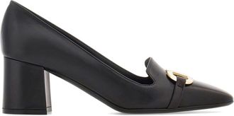 Ferragamo Gancini leather pumps - women - Kid Leather/Lamb Skin/Goat Skin - 10.5C - Black