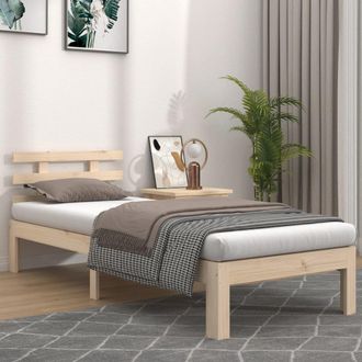 vidaXL Estructura De Cama Sin Colch&oacute;n Madera Maciza 100x200 Cm Vidaxl