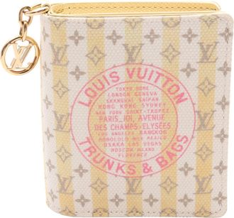 Louis Vuitton Multi-Color White Yellow Coated Canvas Wallet (Bi-Fold) (Pre-Owned)