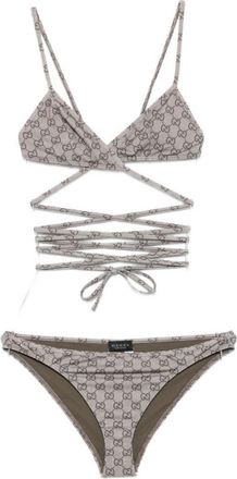 Gucci Beige Logo Swimwear