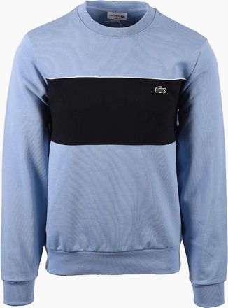 Lacoste Mens LACOSTE COLOUR BLOCK CREWNECK SWEATSHIRT BLUE NAVY - Size: 38