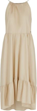 A|X Armani Exchange Kleedjes, Dames, Beige, M, Polyester, Beige Midi Jurk