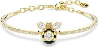 Swarovski Idyllia Bee Charm Bangle Bracelet in Gold/Multi at Nordstrom
