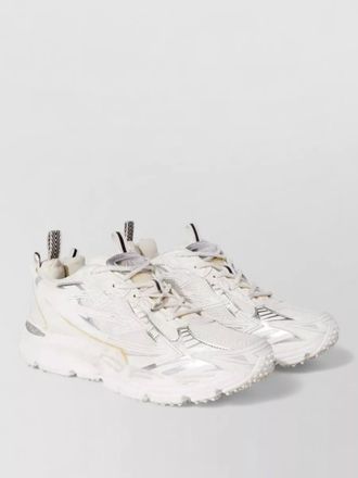 Off-white mesh sneakers chunky sole round toe