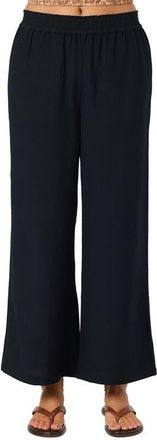 O'Neill Sanders Wide Leg Pants in Black at Nordstrom, Size Xx-Large