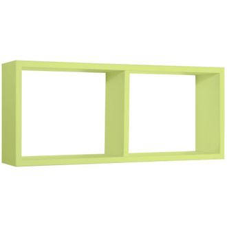 OEM Estante Rectangular De Pared 2 Compartimentos Mod. Morgana Verde