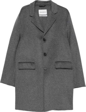 Amaranto ACU 97M Jas - Heren - Mantel - Grijs - L - Wol - Jassen