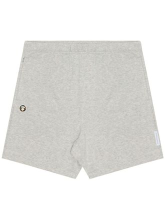 Aape By A Bathing Ape logo-patch elasticated-waist shorts - Grey