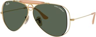 Ray-Ban Sunglasses, unisex, Yellow, Size: 58 MM Shooter Sunglasses