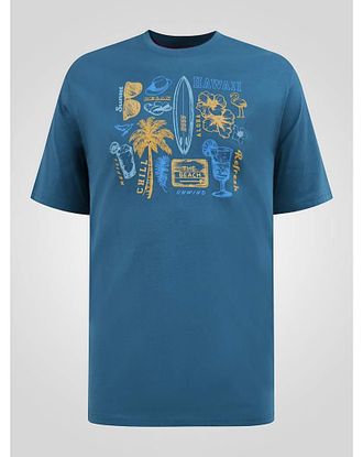 D555 Hovell Summer Beach Print T-Shirt