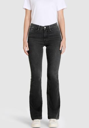 MAC Broeken Bootcuthose MAC Dream-Shimmer, Damen, Gr. 34, L&auml;nge 30, modern schwarz net wash, Jersey, Obermaterial: 90% Baumwolle, 7% Elastomultiester, 3% Elasthan