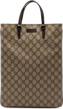Gucci Pre-owned Tote Bags, female, Brown, Size: ONE SIZE Pre-owned Vertical Tote Bag