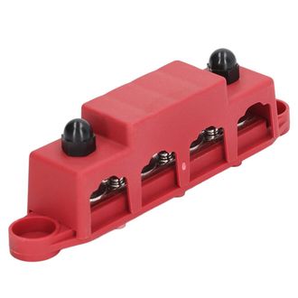 OEM Bloque De Distribuci&oacute;n De Energ&iacute;a De Seguridad De 3/8 De Pulgada, Rojo, Con 4 Pernos, Para Aplicaciones Marinas Y De Veh&iacute;culos Recreativos, 12-48 V