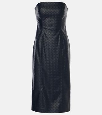 Rotate Abito midi in similpelle