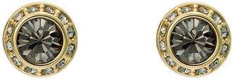 Ted Baker Soletia Solitaire Sparkle Crystal Stud Earrings in Gold Tone/Black Crystal at Nordstrom