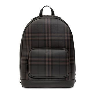 Burberry Mochila City Check con cremallera - Bags - Hombre - Marr&oacute;n - ONE SIZE