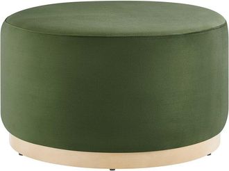 ModWay Tilden Large 29 Round Performance Velvet Upholstered Ottoman