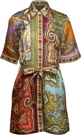 Alemais Abito corto Clemenza Spliced con stampa paisley - Toni neutri