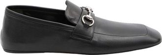 Gucci Black Leather Horsebit Loafers