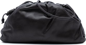 Bottega Veneta Pre-owned Womens Lambskin The Mini Pouch Crossbody - Dark Grey Leather - One Size