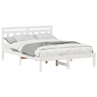 Berkfield Home Traditional with Headboard White 140 x 190 cm Pine wood