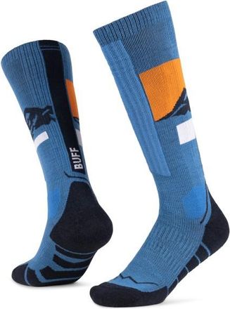 Buff Merino HW Over The Calf Skisocken - Unisex | blau
