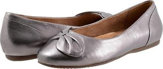 Softwalk Sofia Womens Flat Shoes Pewter : 10.5 WW (EE), Leather