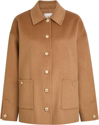 Anine Bing Luca Wool and Cashmere-blend Jacket - Brown - L (UK14 / L)