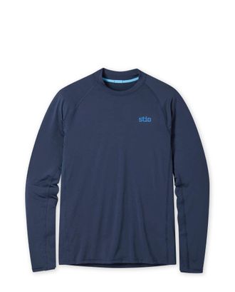 Stio | Mens Hylas Crew Long Sleeve Top, Size Small in Mountain Shadow