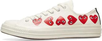 Converse Schoenen, Heren, Wit, 41 1/2 EU, Katoen, Chuck Taylor All Star 70s Ox Comme des Gar&ccedil;ons Play Multi Heart