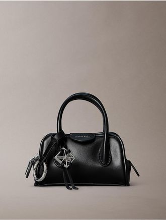 Calvin Klein Womens Emblem Trio Mini Bag Charm - Black