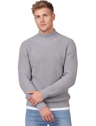 Thomas Maine turtleneck gebreide trui grijs