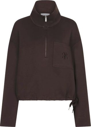 Dante6 Republic Zip Sweater - Dames - Sweatshirts & Hoodies - Bruin - Maat: XL Viscose