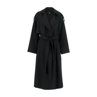 Plaîn Plain, Dames, Mantels, Zwart, Maat: S Leer