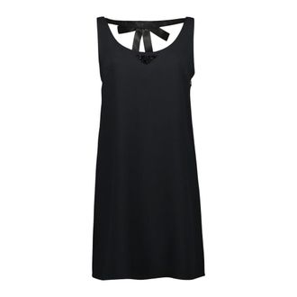 Prada Short Dresses, female, Black, 2XS, Evening Dress with Sequin Triangle