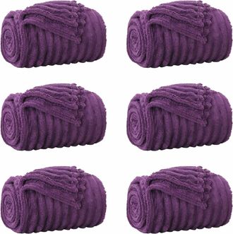 vidaXL Mantitas De Sof&aacute; 6 Uds. Morado 150 X 130 Cm 2,85 Kg Lana Vidaxl