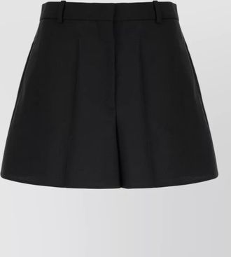 Givenchy wool blend pleated high waist shorts