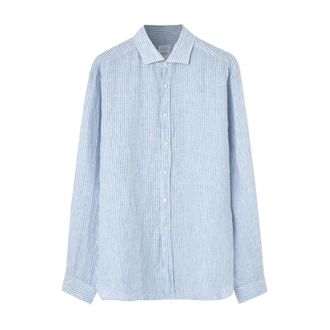 Xacus Heren, Overhemden, Blauw, Maat: 2XL Linnen