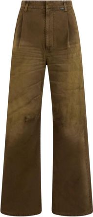 Maison Margiela 5-Pocket Wijde Jeans - Dames - Loose Fit Jeans - Bruin - W25 - Katoen - Jeans